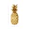 14" Gold Polystone Traditional Decorative Pineapple